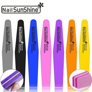 Nail-bestanden Sunshine Diamond Spons Polijsten Sponsen Nails Art Salon Waterdicht NailFile Poolse gereedschappen Gratis schip 100pcs