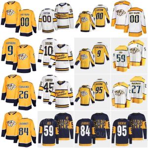 Custom Heren dames jeugd Nashville Hockey Predators 59 Roman Josi Jersey 84 Tanner Jeannot 26 Philip Tomasino 45 Alexandre Carrier 27 Ryan McDonagh 95 Matt Duche