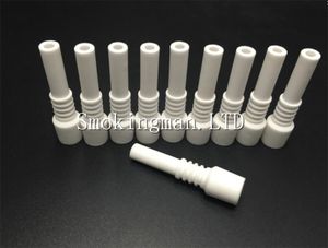 En Stock Mini Clou En Céramique 10mm Mâle Dabber En Céramique Accessoires Fumeurs 14mm 18mm Pointe Pour Verre Bongs Pipe À Eau Quartz Titane