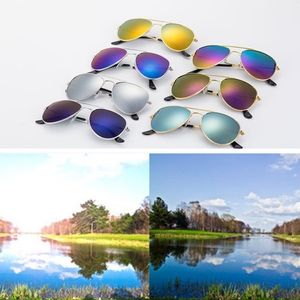 Nuevas gafas de sol para niños, gafas de sol retro con espejo de rana de metal, gafas 3024, venta al por mayor de moda WCW467