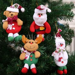 Hot Nieuwe Kerstboom Ornament Opknoping Ornament Santa Claus Snowman Elk Bear Christmas Hanger Decoratie Home Xmas Party Decorations DB317