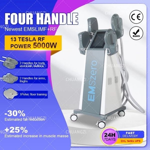 CHAUD nouveau stimulateur musculaire DLS-EMSlim corps RF amincissant EMSZERO 13 Tesla 5000W équipement de beauté EMS sculptant la machine coussinets pelviens disponibles CE