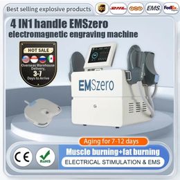 CALIENTE Nuevo DLS-EMSLIM RF 13 Tesla Sculpting Butt Lift Machine Emszero Estimulador muscular Equipo de masaje para moldear el cuerpo 2/4/5 manijas EMS RF