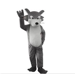 Hot New Grey Elephant Mascot Costume Top Cartoon Anime THEME CARNIVAL UNISEX ADULTES Taille de Noël Fête d'anniversaire