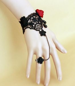 Nouveau bracelet populaire coréen en dentelle noire, vin rouge rose, chaîne de mode personnelle, classique, élégance délicate