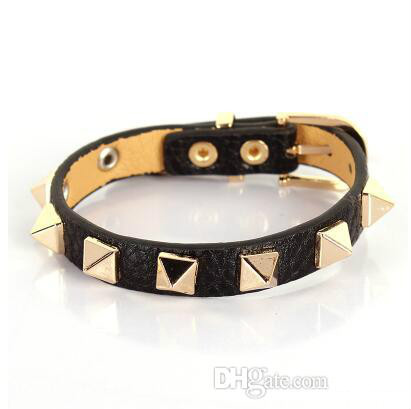 Hot New Lovely Fashion Star Style Women's Armband och Candy Multicolour Women Strap Rivet Armband för present 5187qs