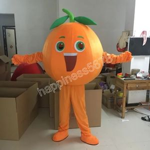 Hot Nieuwe Oranje Fruit Mascotte Kostuums Stripfiguur Outfit Pak Carnaval Volwassenen Grootte Halloween Kerstfeest Carnaval Jurk past Voor Mannen Vrouwen