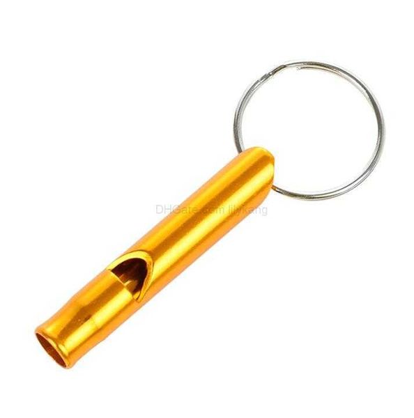 Hot New Outdoor Survival Whistle Emergency Camping Kit Senderismo al aire libre mini metal silbato Gadgets deportes edc entrenamiento silbatos