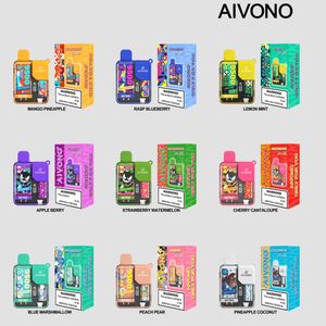 Hot nieuwe aivono 9500 trekjes Wegwerp Vape Pod E-sigaret 0% 2% 3% 5% Met kinderslot scherm Voorgevulde cartridge Roken Vaporizer Pen Vs bc 5000