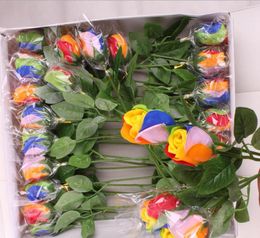 Hot Nieuwe Simulatie Artificia Multi-Ful Rose Bouquet Soap Flower Craft Beste Bruiloft Decoratieve Geurige Valentijnsdag Verjaardagscadeau