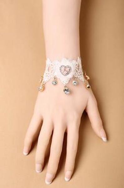 Nueva pulsera de encaje de felpa de visón decorada a mano de Corea del Sur con diamantes de agua 3A mezclados al por mayor regalo del día de San Valentín clásico exquisito el
