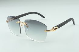 Nouvelles lunettes de soleil chaudes A4189706-2 pieds en bois noir, lunettes unisexes de mode de qualité supérieure directe d'usine