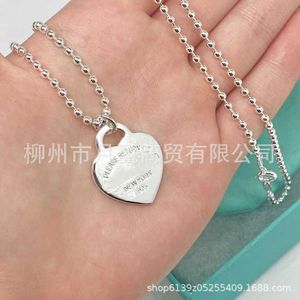 Hot Nieuwe Tiffay Ketting Sterling Zilver 925 Counter Edition Ronde Kraal Dames Kraag Ketting Licht Luxe Trui Veelzijdige Verpakking