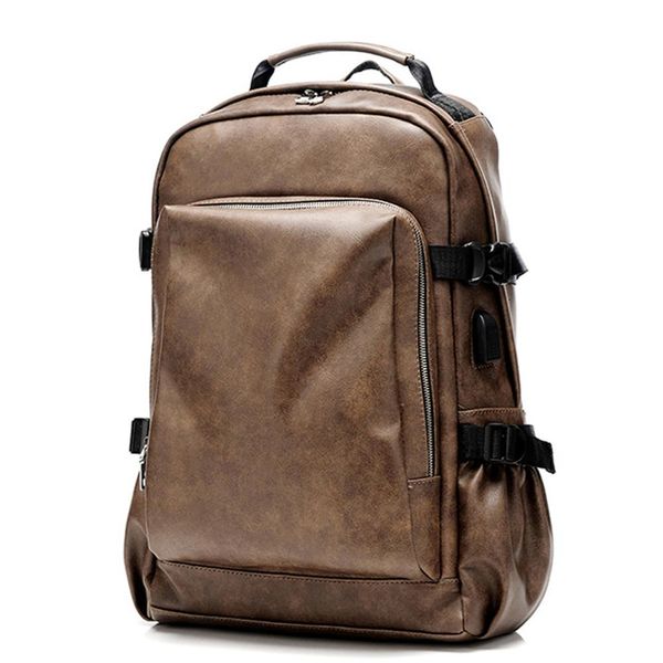 Nueva mochila de negocios de viaje, bolso de tendencia, bolsos de computadora, mochila de gran capacidad multifunción de moda retro para hombres