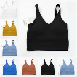 Hete nieuwe yoga -outfit u Typ terug uitlijntanktops Gym Kleding Vrouwen Casual lopen Naakt strakke sportbeha Fitness Beautiful Underwear Vest Shirt 2024