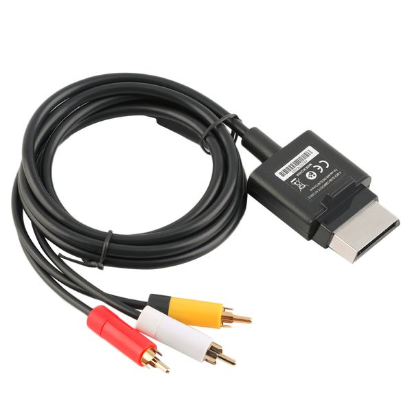 Freeshipping Hot Date 1.8M Audio Vidéo AV RCA Vidéo Composite Câble Cordon Pour Xbox 360 Slim GamePad Vente Chaude