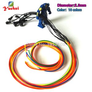 Heet nieuwste voor doe -het -zelf -autospeelgoed/ambacht Glow Party Supplies 2,3 mm 1 meter x 5Pieces Multicolor Crazy El Wire Flexible Neno Light