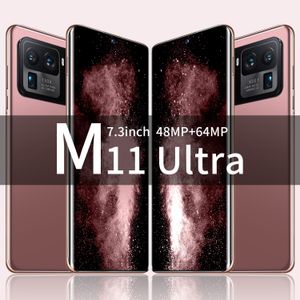 Hot NewStyle M11ULTRA GLOBAL VERSION Originele Android-telefoons Smartphone 7.3 inch Cellphone Dual Sim Camera 5G 4G Cel Mobile Smart Phone Face Unlock