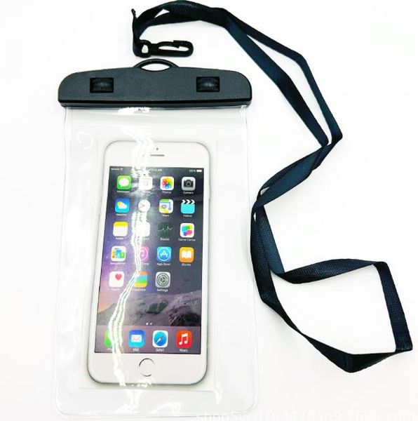 Noctilucence chaude natation étanche sac de téléphone portable sport printemps chaud téléphone portefeuille transparent écran tactile téléphone sac