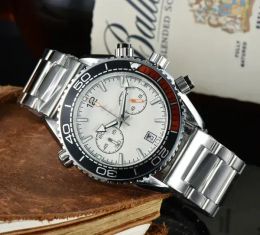 OMG heren luxe Haima-serie heren quartzhorloge chronograaf kalender volledig functionele mode 5-pins lopende tweede multifunctionele kalender waterdicht horloge
