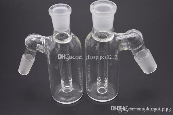 Caliente en venta Glass Ash Catcher Bong 45 grados Ashcatcher pipas de agua bongs 14 mm 18 mm pesado dab plataforma petrolera accesorio para fumar Ash catcher