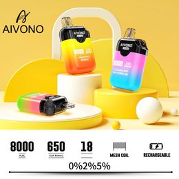 Chaud Original Aivono Puff 8000 Puffs Lost Mary Vape Pen Pod entrepôt local Cigs Jetable Vape Box Design Gros Vape Usine bon prix