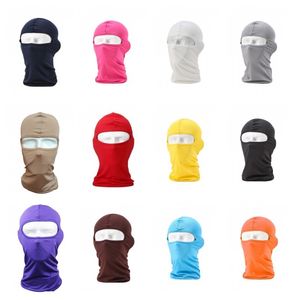 Hot Outdoor Lycra Volledige Balaclava Hoofddeksels Gezichtsbescherming 14 Kleuren Motorfiets Fietsen Masker Ski Hals Aouwk 2132 V2