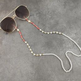 Hot Pearl Stone Bead Reading Glasses Chain Sunglasses Eyewears Cord Holder Neck Strap Rope Necklace Eyeglass String Lanyard