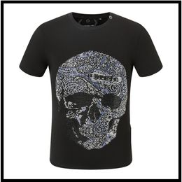 Hot Phillip Plain Hombres Camiseta Diseñador PP Skull Diamond Camiseta de manga corta Dollar Bear Tiger Brand Tee Calaveras de alta calidad Camiseta Tops Fp2130