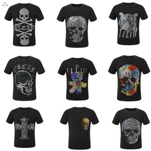 Hot Phillip Plain Mannen T-shirts Designer PP Schedel Diamant T-Shirt Korte Mouw Dollar Beer Tijger Merk Tee Hoge kwaliteit Schedels T-shirt Tops Wp2158818