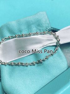 Heet plukken 925 Sterling Silver TFF Hardkleding -serie Mini -kettingarmbandliefhebbers Same Valentijnsdag Gift