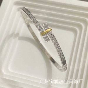 Bracelet TFF Edge à cueillette à chaud de haute qualité Simple et atmosphérique S925 Silver Ring Embalp Bracelet Tempérament et étoiles dans le ciel