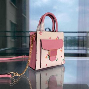Hot Pink Print Tote Bag Luxurys Totes Bolso de diseñador de cuero para mujer Diseñador-Bolso Damas C Carta Monedero Moda Pequeños bolsos cruzados Monedero 230207