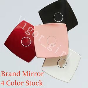 Hot Pink White Black Red Compact Mirrors Fashion acrylic cosmetic portable mirror Folding Velvet dust bag mirror with gift box Girl Make up Tools High Quality In Stock