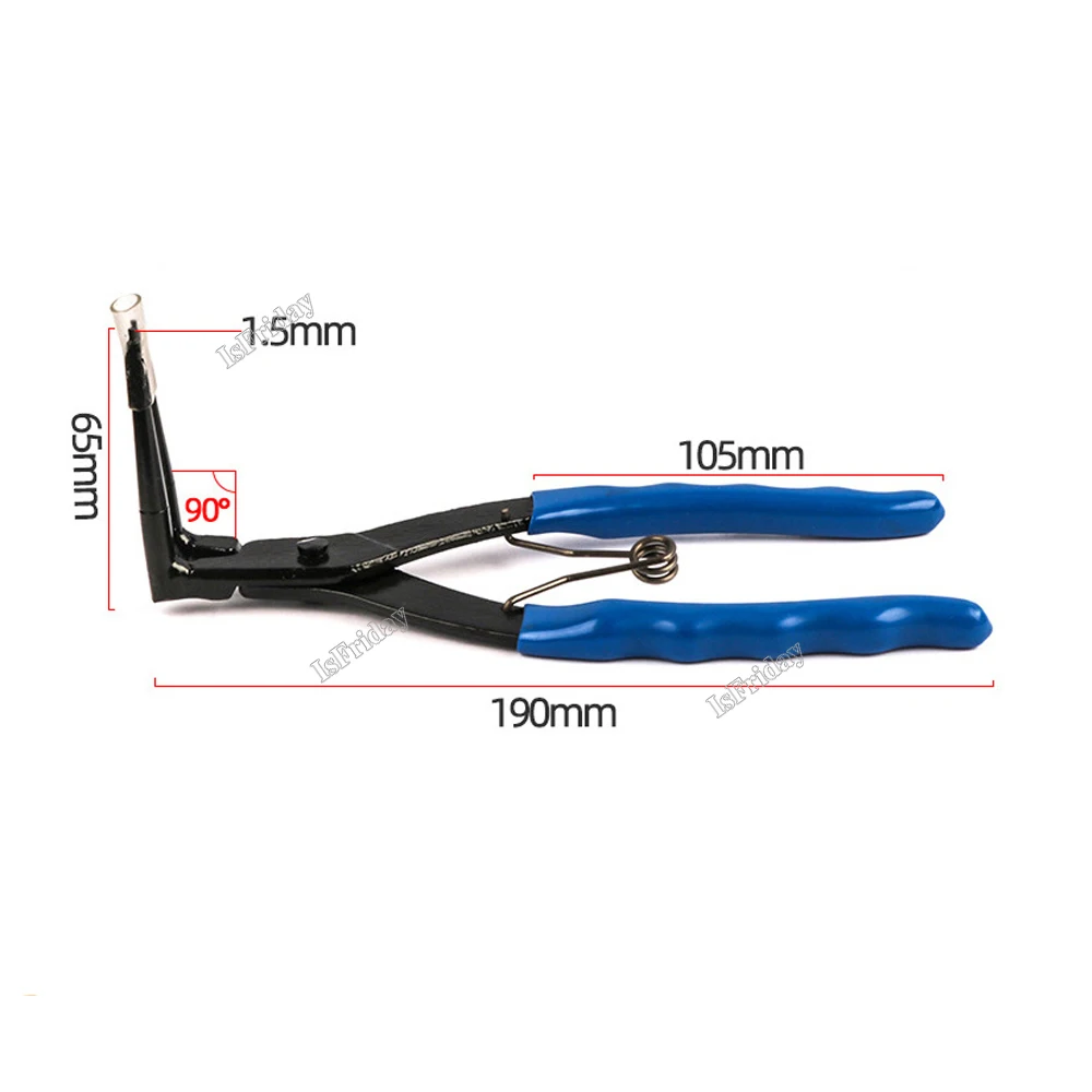 Hot-Pliers Circlips Snap Ring Grip Plier 50 mm Long Nose 1.2mm 90 Degrees Bending For Motorcycles Trucks
