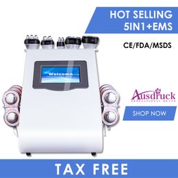 Produits chauds avec cavitation de haute qualité + vide + Muli Polar RF + laser Microcourant Bio Radio Fréquence 8 Lipo Laser EMS Coussinets de photons rouges