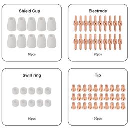 Consommables en plasma Hot PT31, coupe de coupe35 Cut40 Cut45 Cut50 avec tonnette de coupe en plasma PT31 LG40