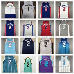 Camisetas de baloncesto retro calientes Jayson Cade Kawhi Cunningham Leonard LaMelo Lonzo Ball Maxey Westbrook Jersey cosido para hombre S-XXL