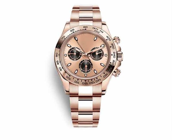 U1 ST9 Diseñador de lujo Reloj para hombre Oro rosa Movimiento mecánico automático Relojes para hombre Zafiro Cerámica Bisel Acero inoxidable Relojes de pulsera masculinos impermeables