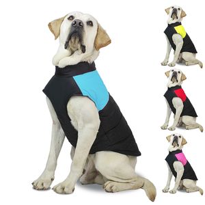 Hot S-XL taille 4 couleurs Produits pour animaux de compagnie Veste d'hiver imperméable et non tachée Vêtements pour chiens doux Manteau Gilet chaud Style à glissière Vêtements pour animaux de compagnie