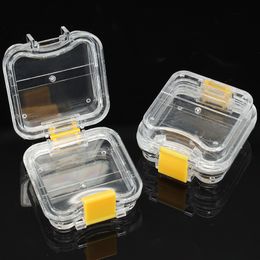 Vente chaude 10 / 50pcs Pack Small Crown Box avec un film Flexible Flexible Transparent Matière d'outil de dents en plastique à l'intérieur du stockage