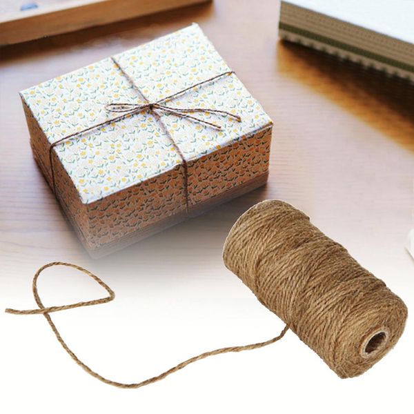 100 m de ficelle naturelle douce bricolage cadeau décor artisanat corde de ficelle de jute cordon rustique minable
