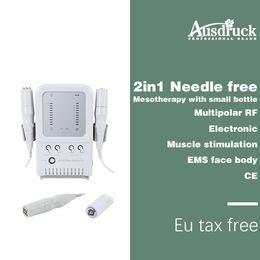 EU belastingvrije nieuwe 2in1 multipolaire RF no naald mesotherapie gezichtsverjonging huidverzorging draai machine CE