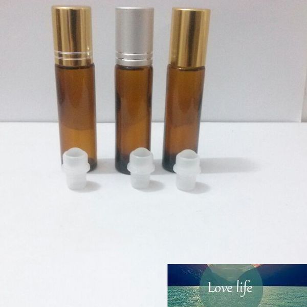 Venta caliente 200 X 10 ml Roll on Perfume Bottle, 10 Ml Amber Essential Oil Roll on Bottle, Small Glass Roller Container