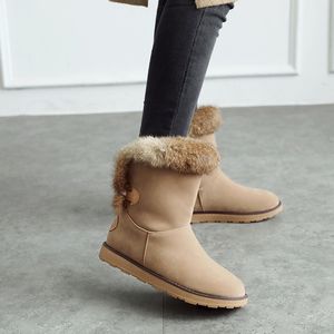 Vente chaude-2019 grande taille 34-43 3 couleurs chaussures femmes ajouter plate-forme chaude chaussures d'hiver femme bottes de neige en peluche M995