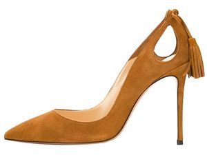 Hot Sale-2019 Designer mode Pointed tenen Tassel Hoge hakken chique sapatos melissa dames sandalia stiletto hakken dames pompen feestschoenen