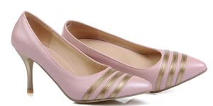 Venta caliente-2019 Zapatos de mujer en primavera y otoño con nuevo estilo Tacón alto Tacón fino Punta puntiaguda @ 23