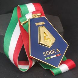 gran oferta Temporada 2022-23 S.S.C.Medallas de campeones del Napoli Medallas de campeones de la Serie A Medallas doradas de metal Recuerdos para fanáticos
