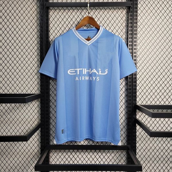 Gran oferta 2023/2024 Manc ity Home Soccer Jersey camiseta de fútbol Tailandia talla S M L XL XXL