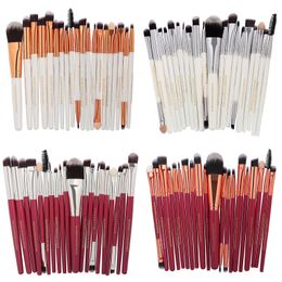 Hot Koop 20 Stks Professionele Make-up Borstels Set Poeder Foundation Eyeshadow Make-up Borstels Cosmetica Soft Synthetisch Haar